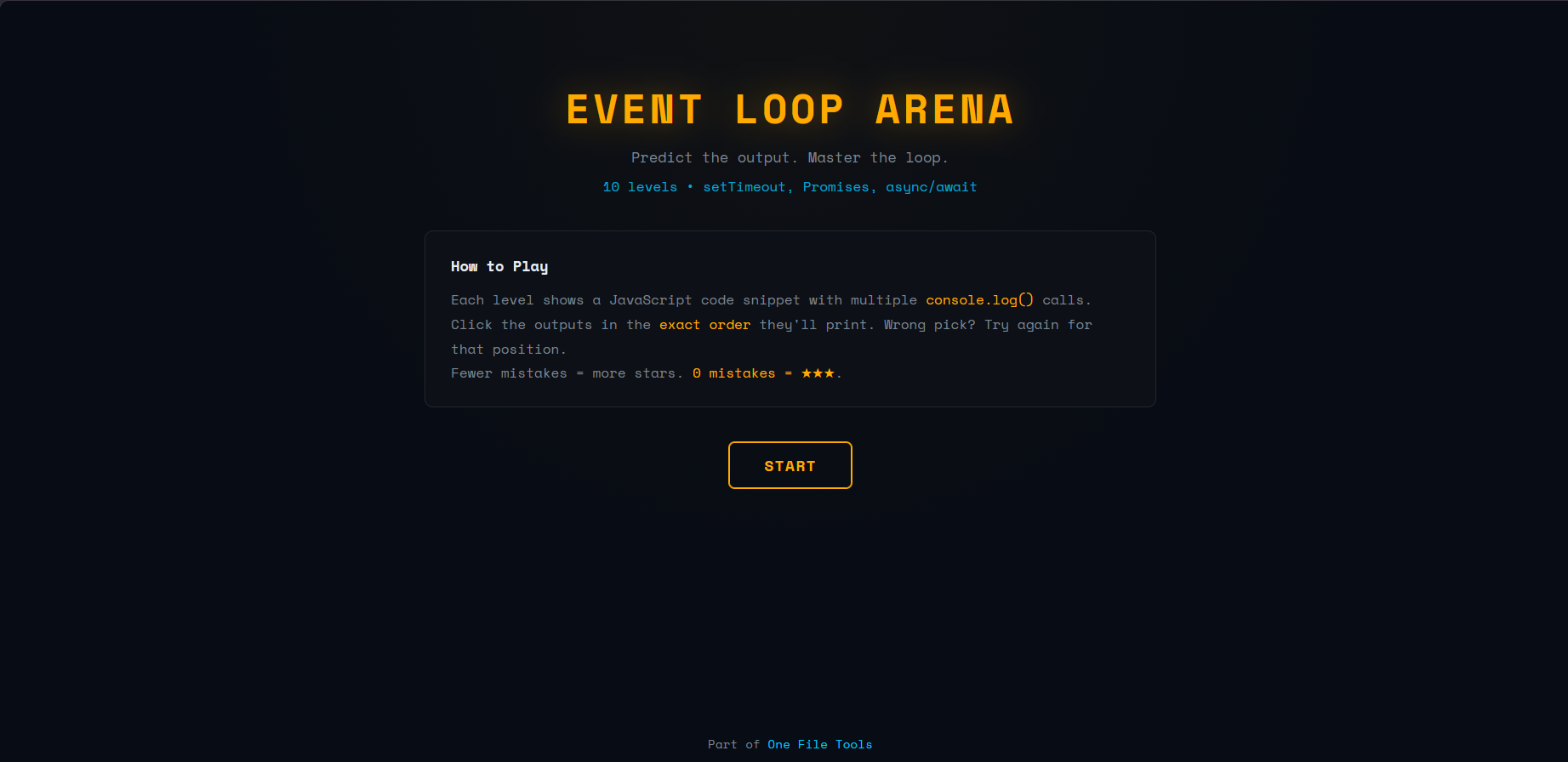Event Loop Arena
