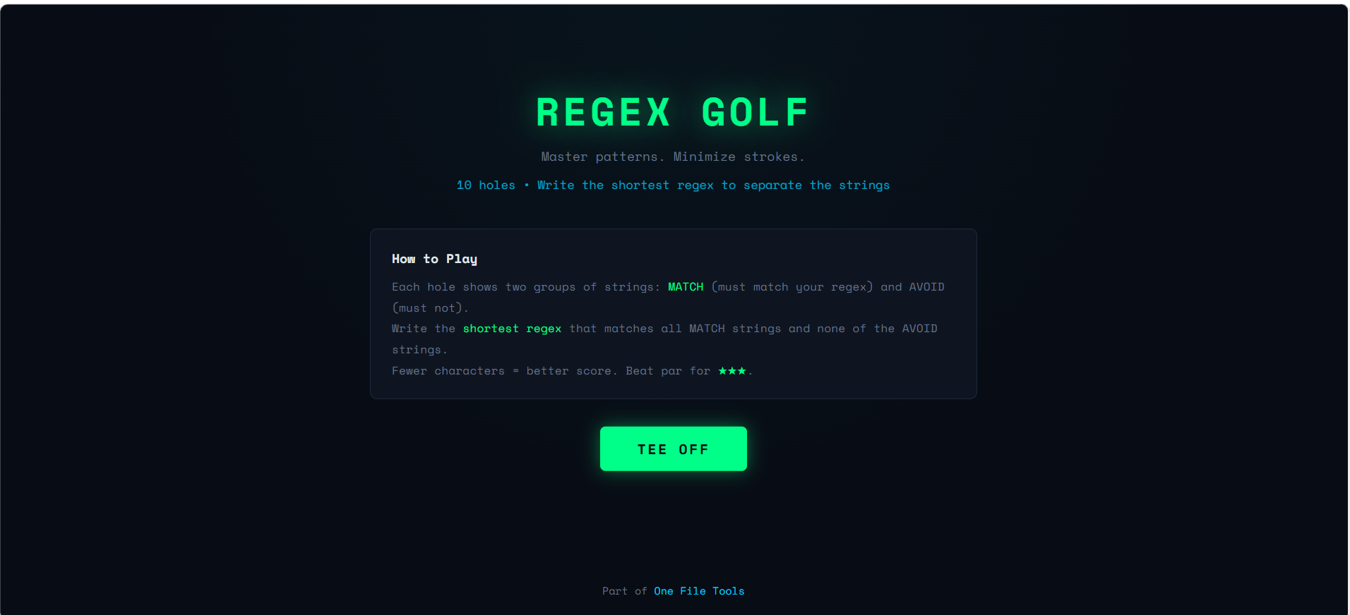 Regex Golf
