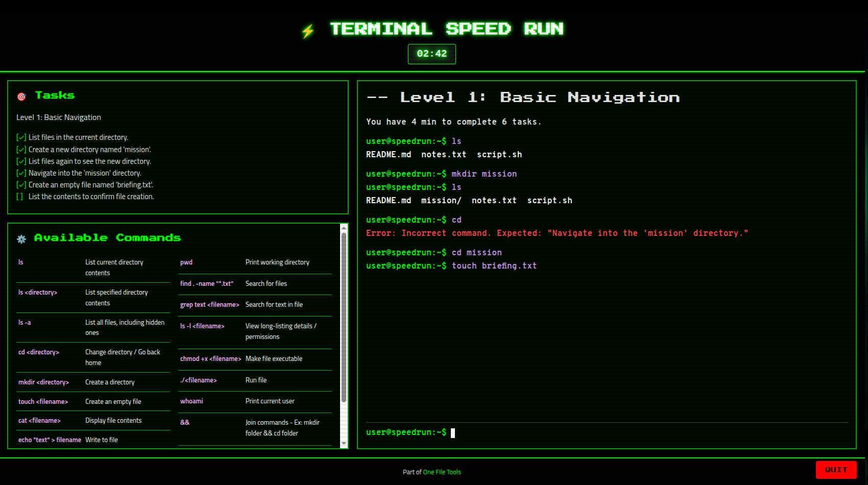 Terminal Speed Run