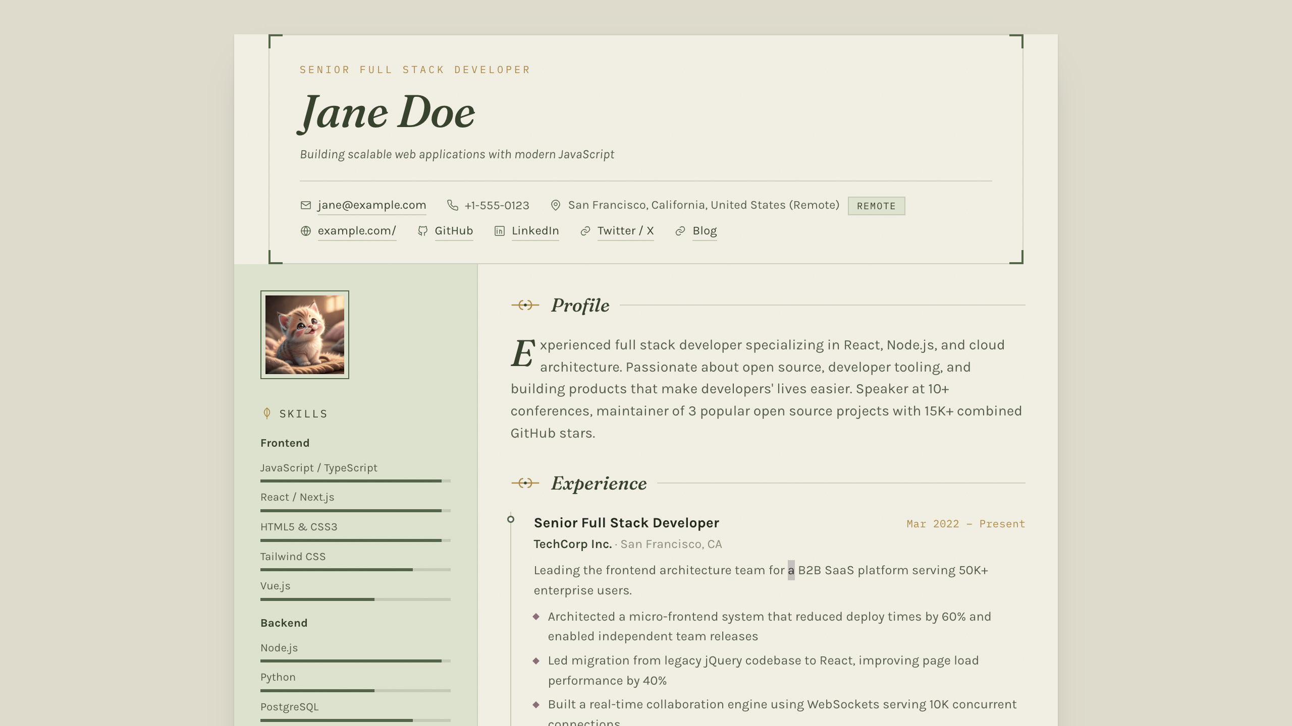 Herbarium theme screenshot