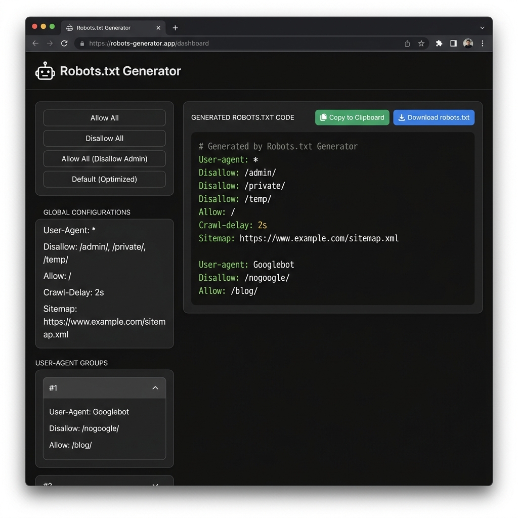 Advanced Robots.txt Generator
