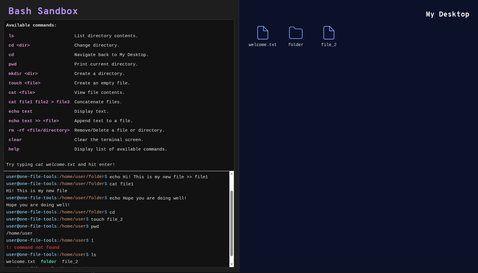 Bash Sandbox