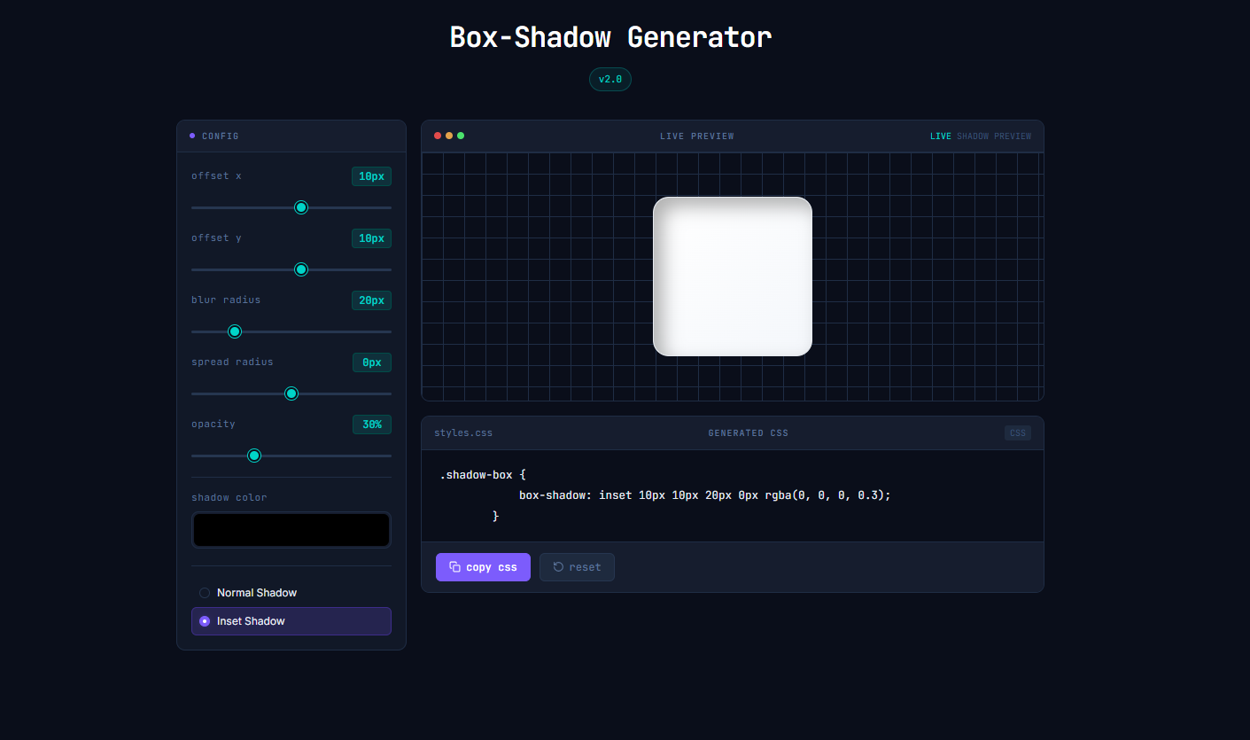 Box Shadow Generator