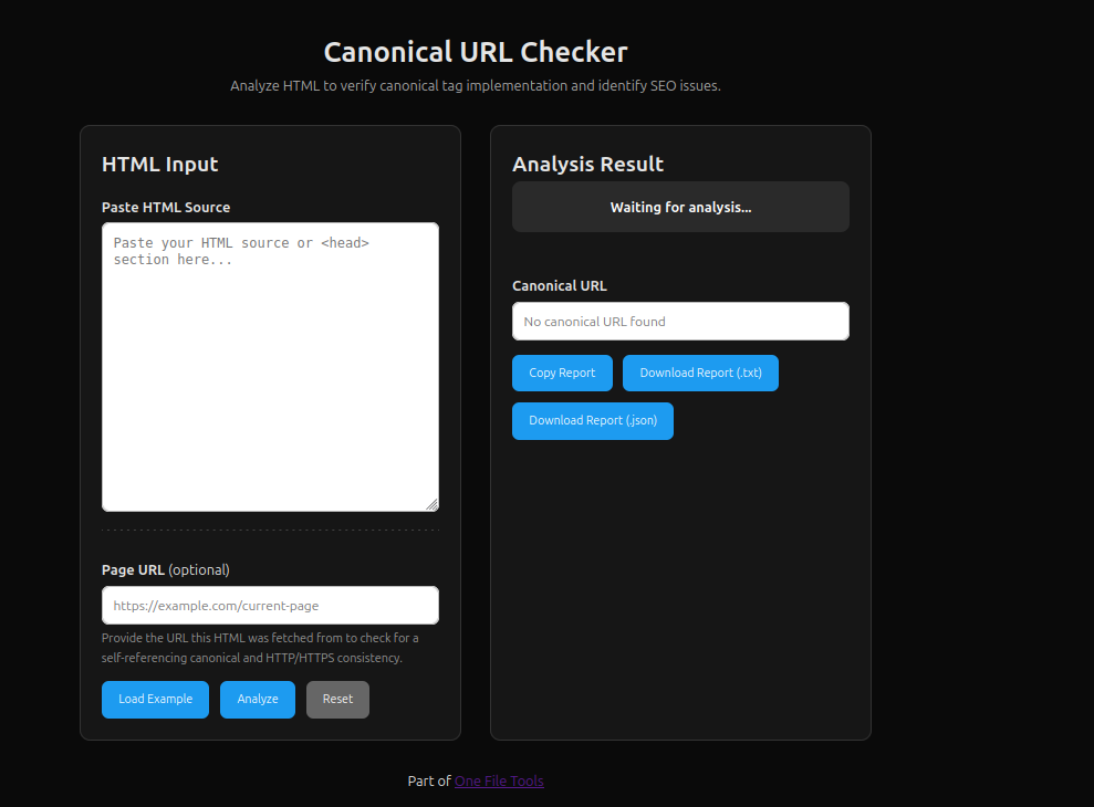 Canonical URL Checker