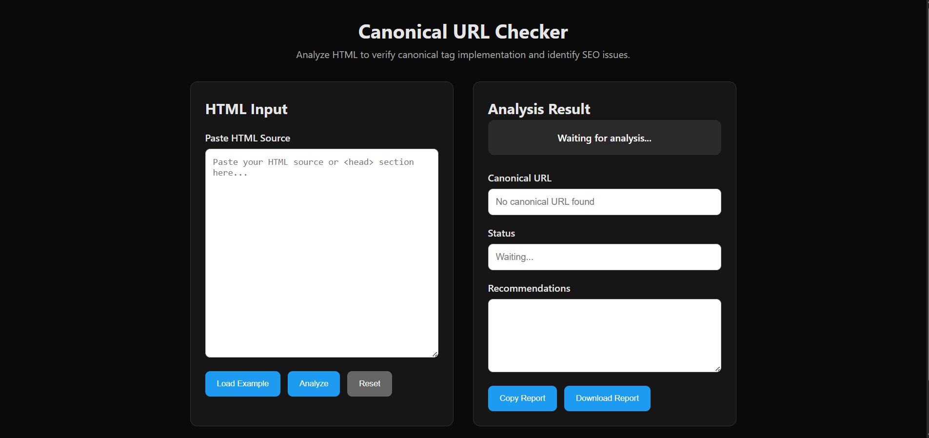 Canonical URL Checker