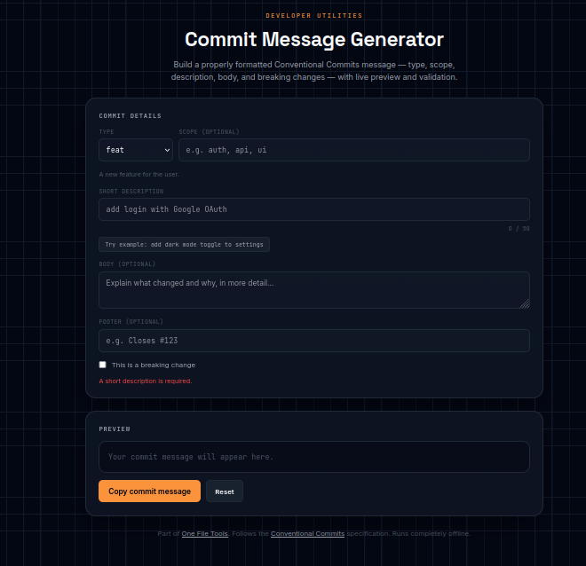 Commit Message Generator