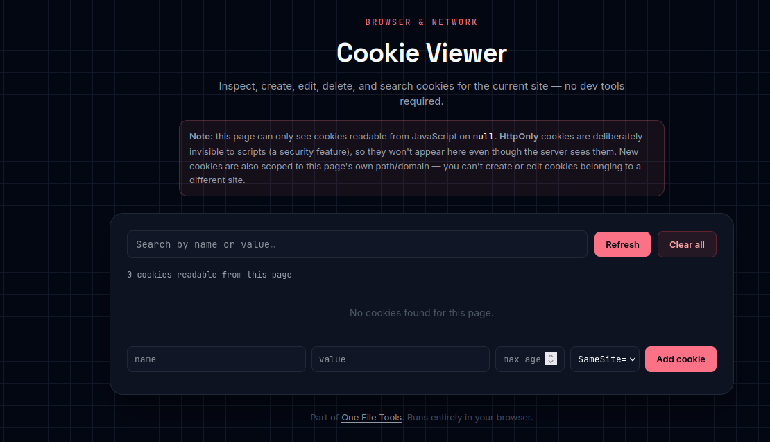 Cookie Viewer