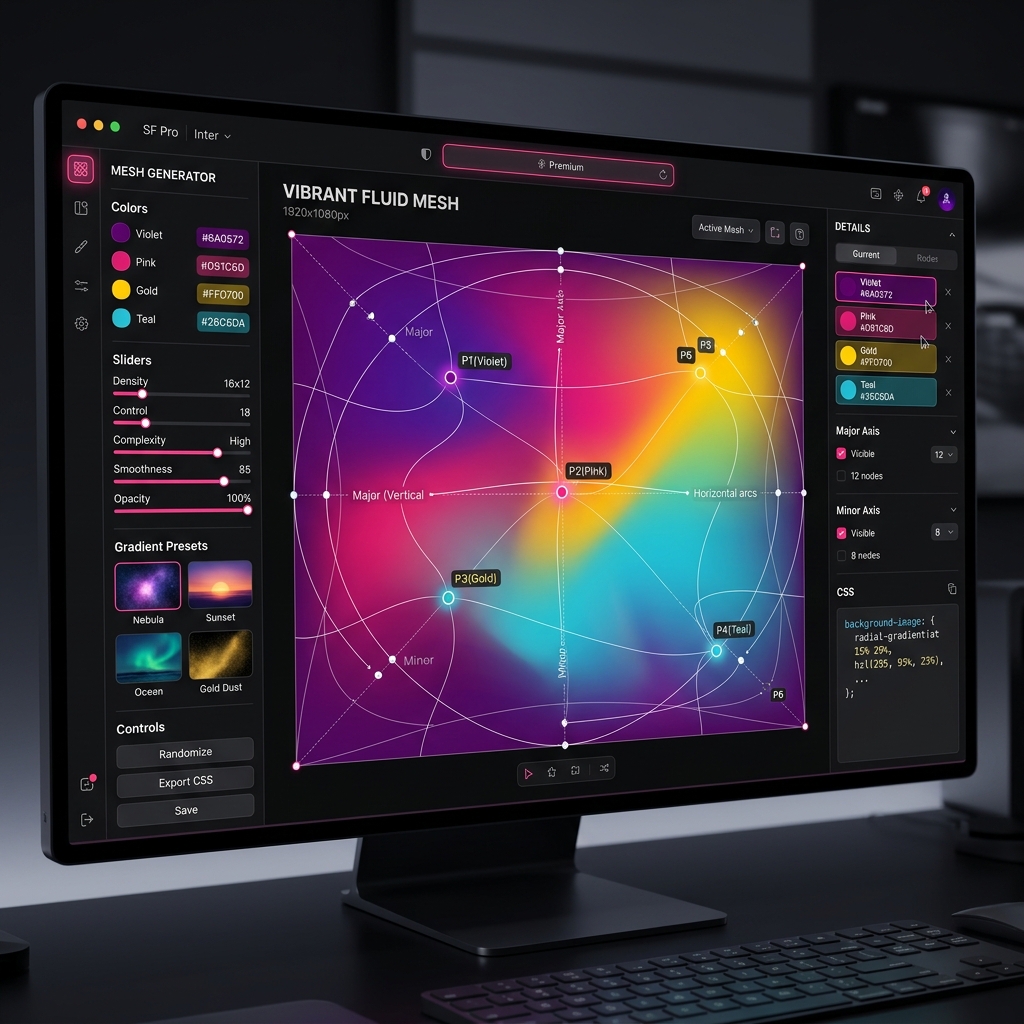 CSS Mesh Gradient Generator