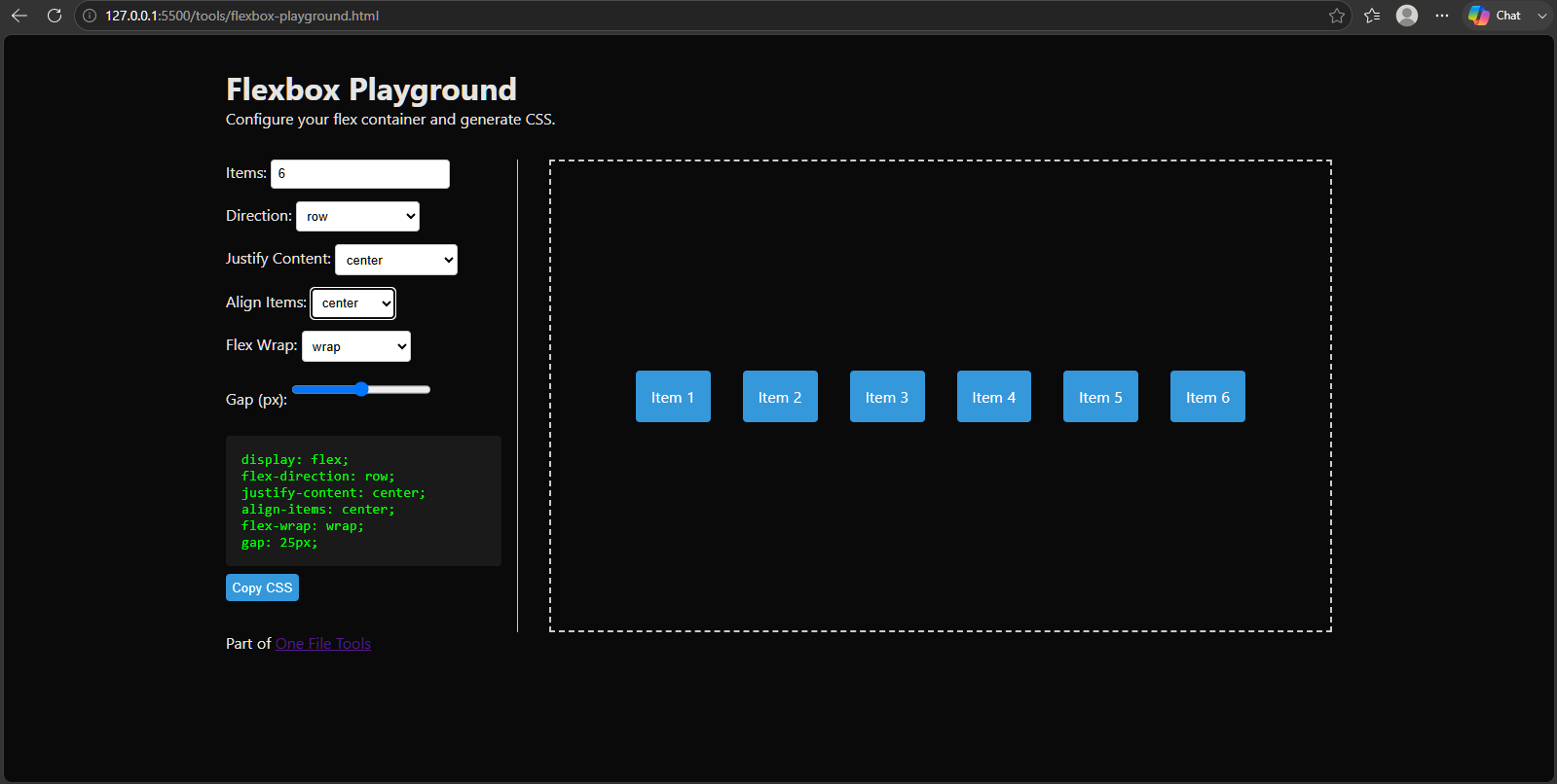 Flexbox Playground