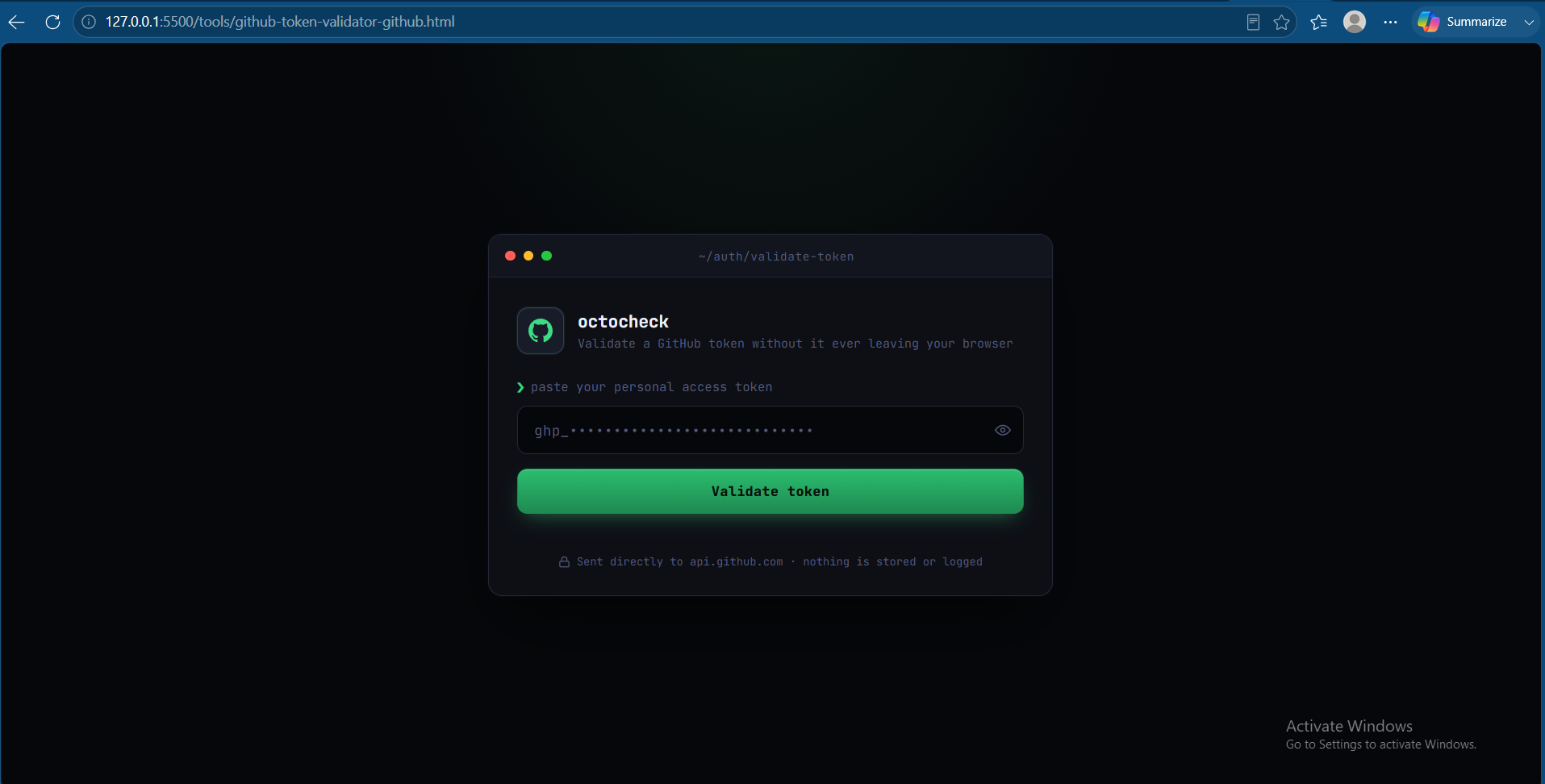GitHub Token Validator (Modern)