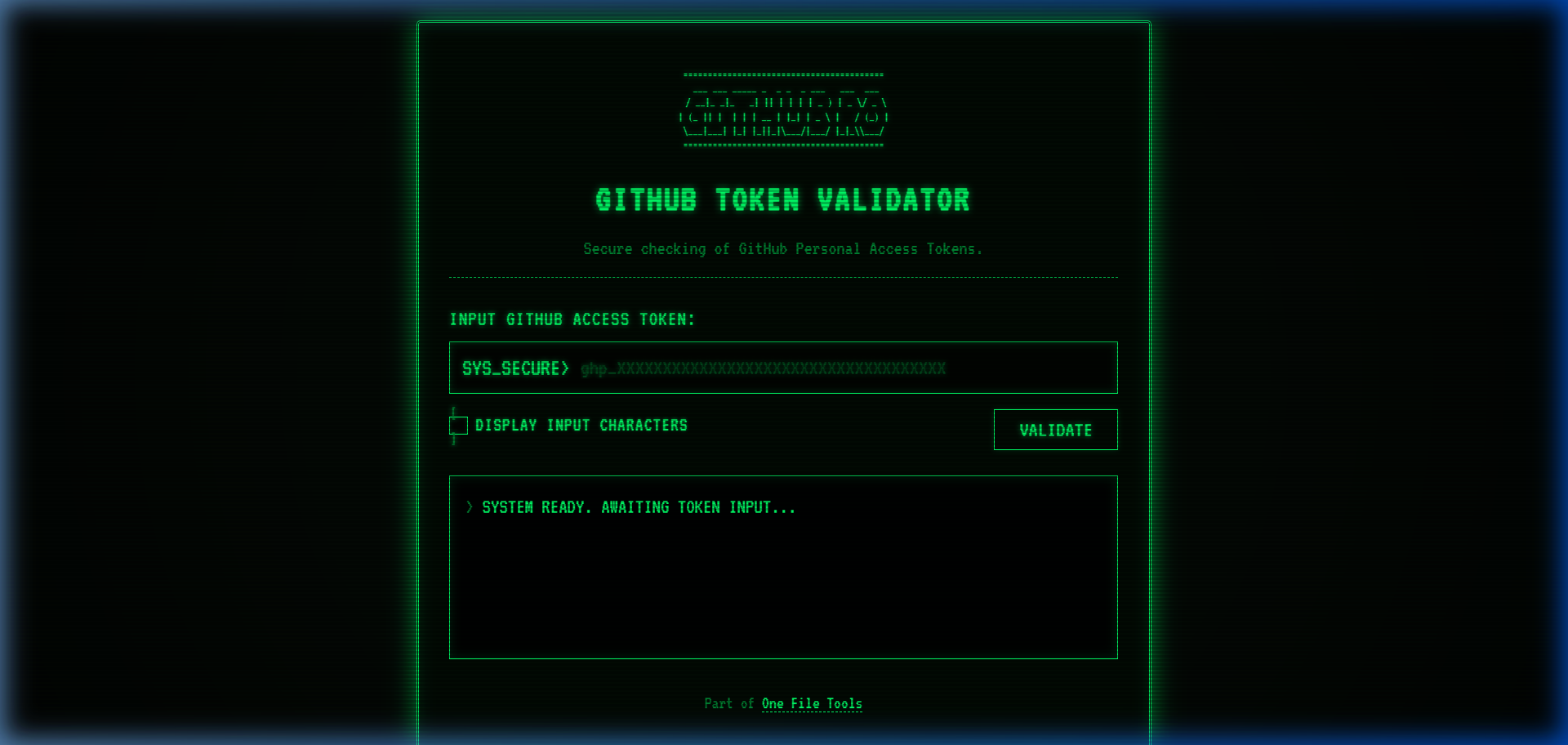 GitHub Token Validator Retro