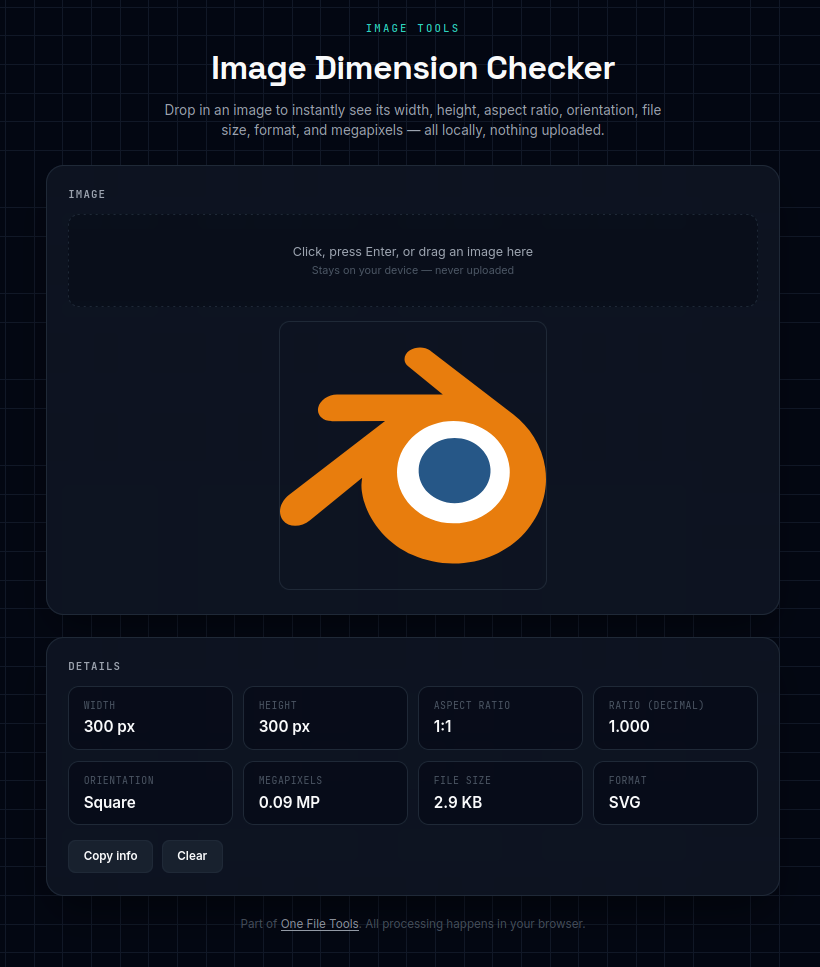 Image Dimension Checker