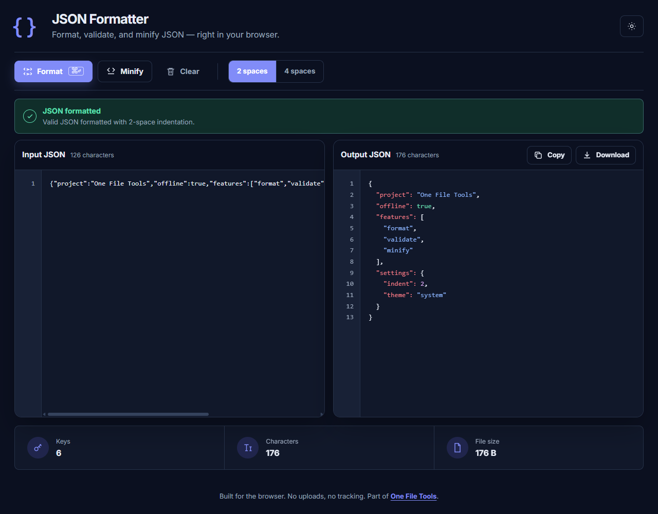 JSON Formatter