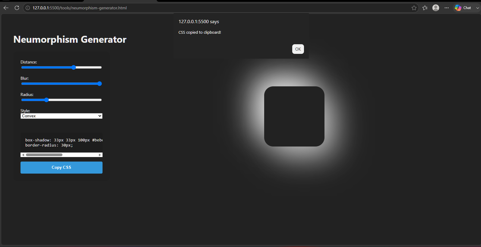 Neumorphism Generator