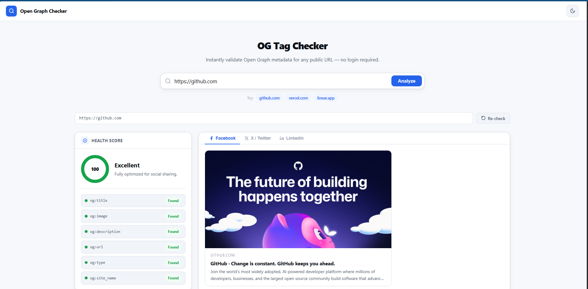 Open Graph Checker