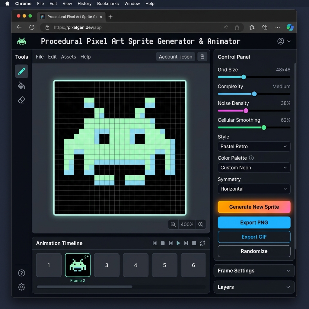 Procedural Pixel Art Generator