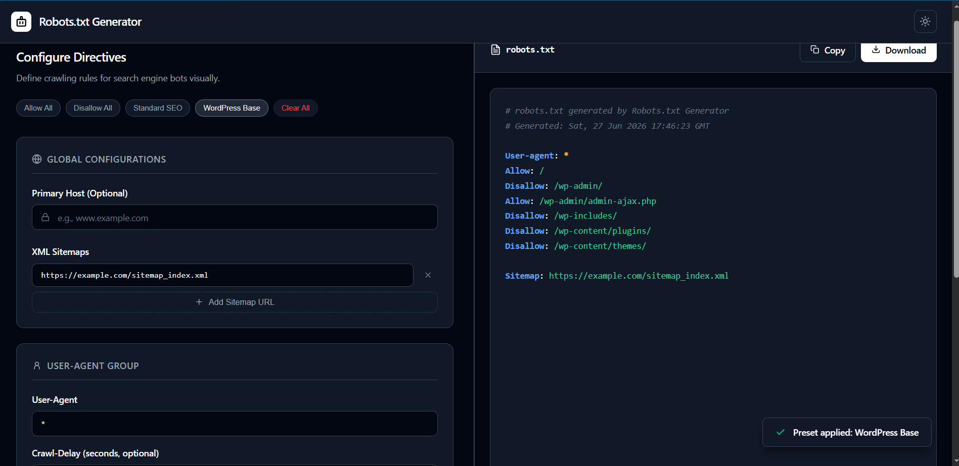 Robots.txt Generator