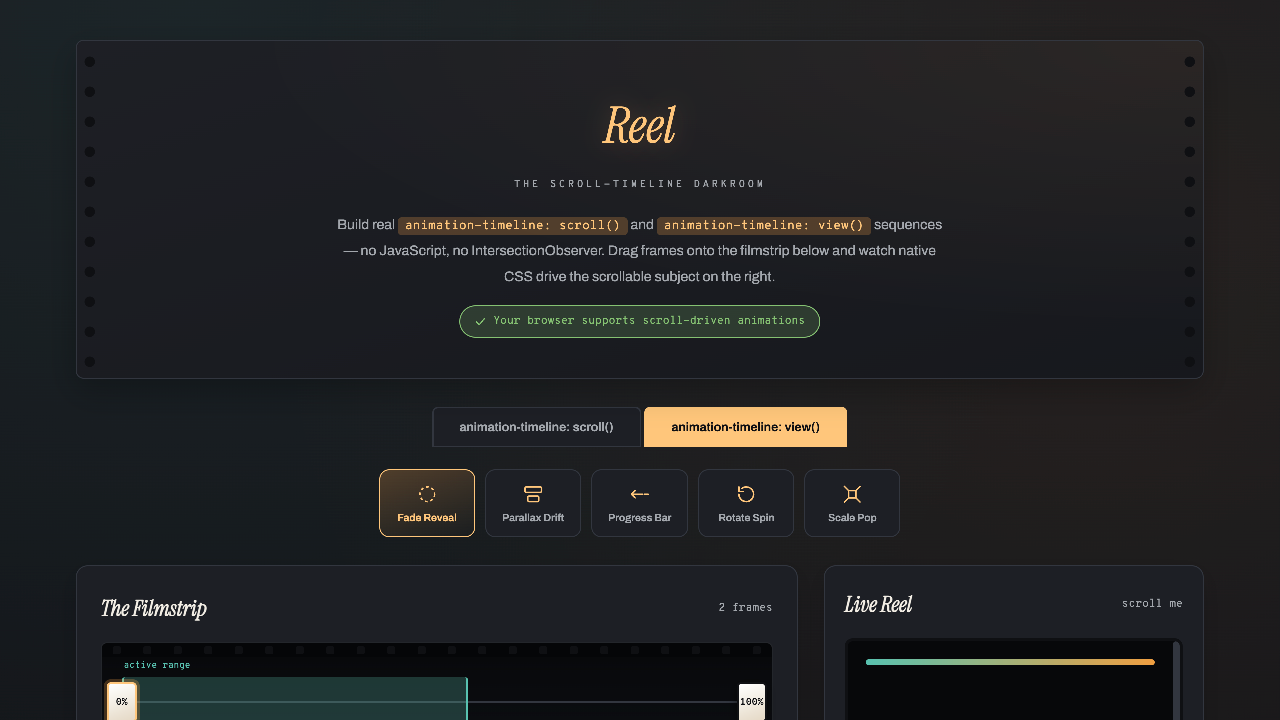 Scroll-Driven Animation Timeline Builder