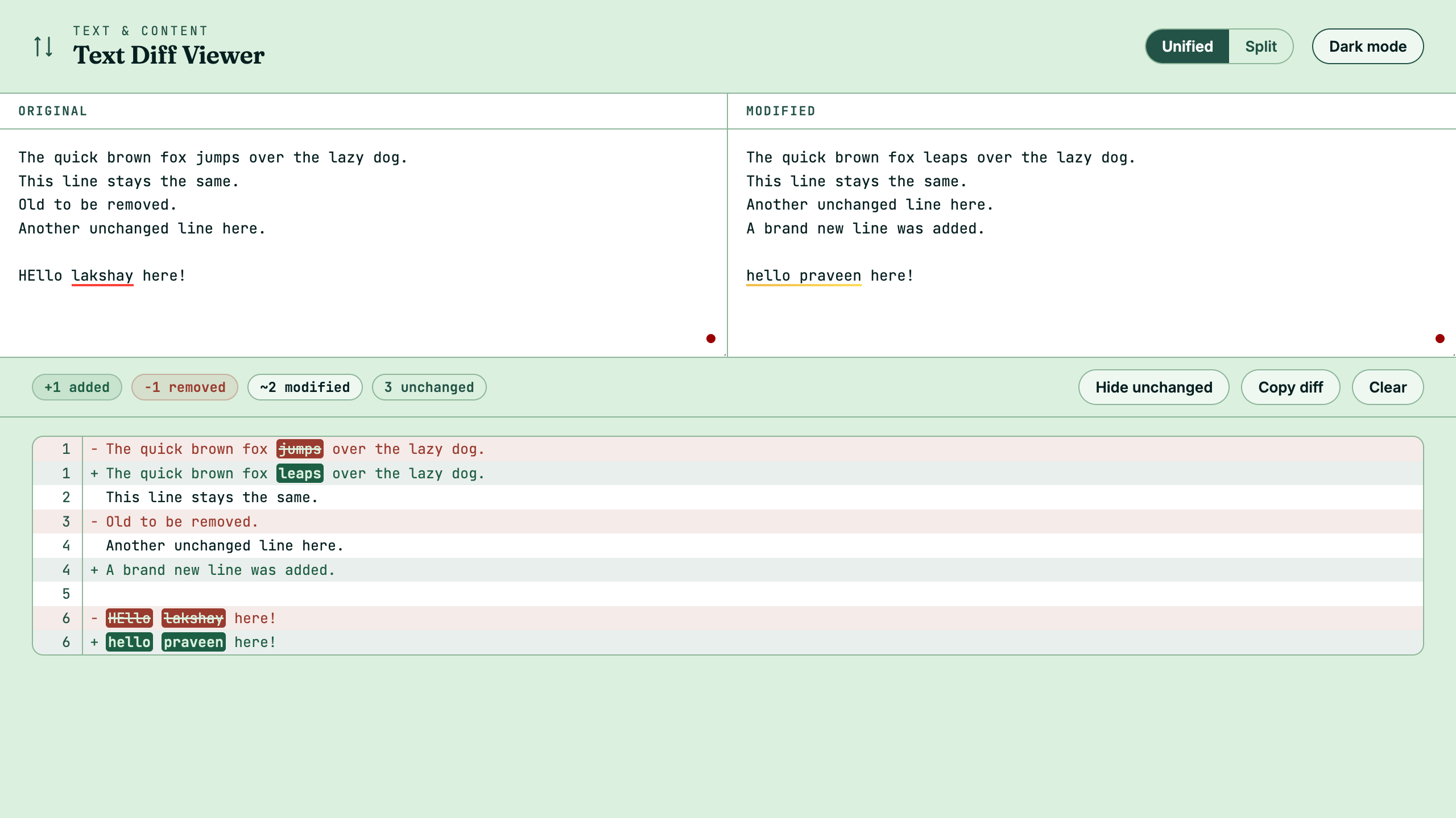 Text Diff Viewer