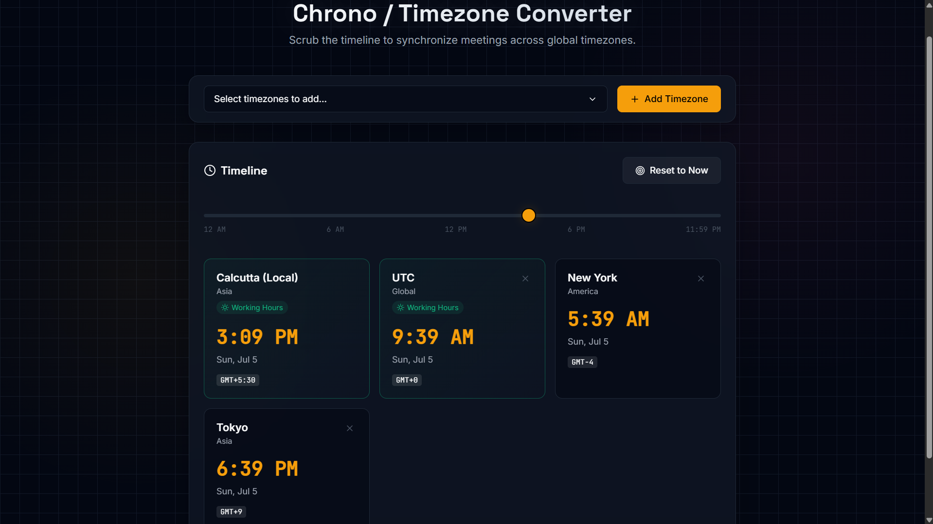 Chrono / Timezone Converter