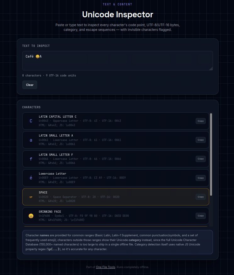 Unicode Inspector