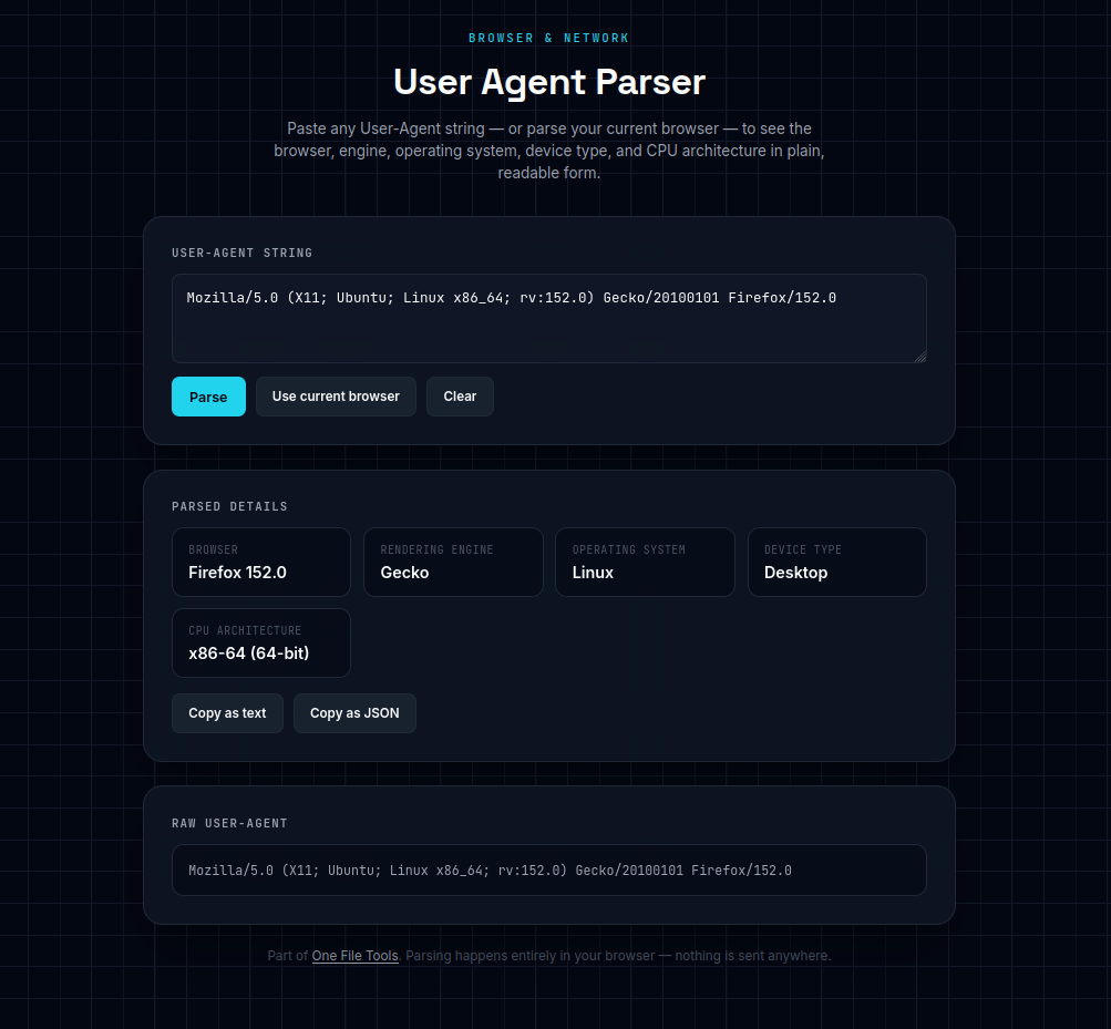 User Agent Parser