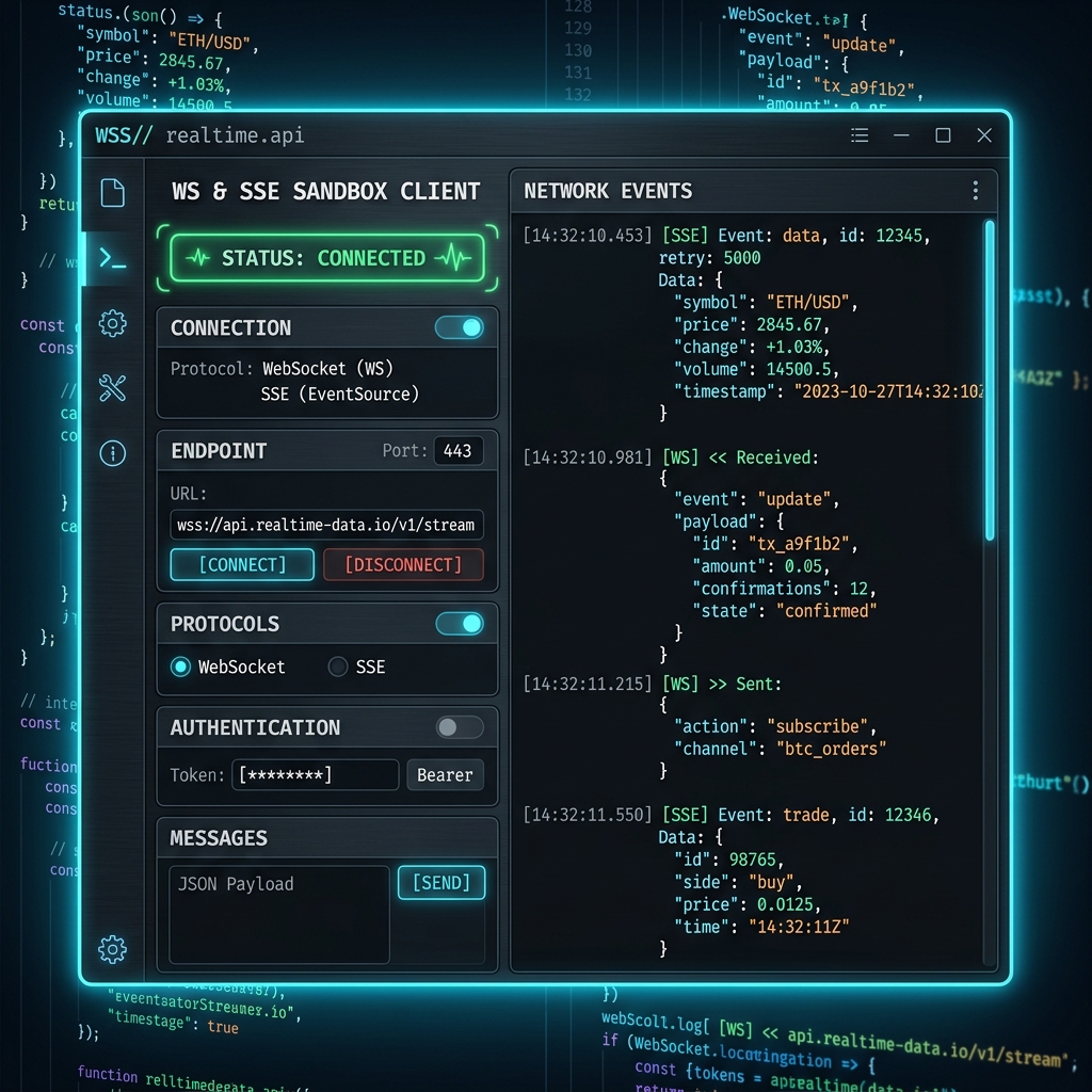WebSocket & SSE Sandbox Client