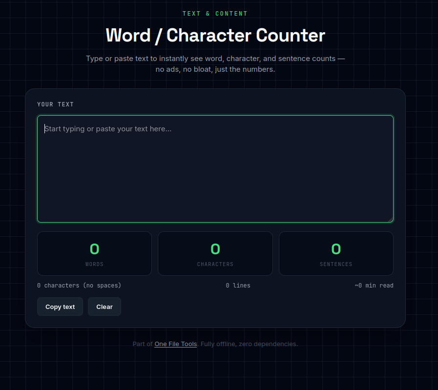Word / Character Counter